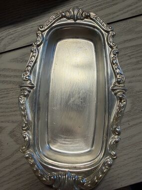 Silverplate Serving Piece with Crown and Shield Hallmarks